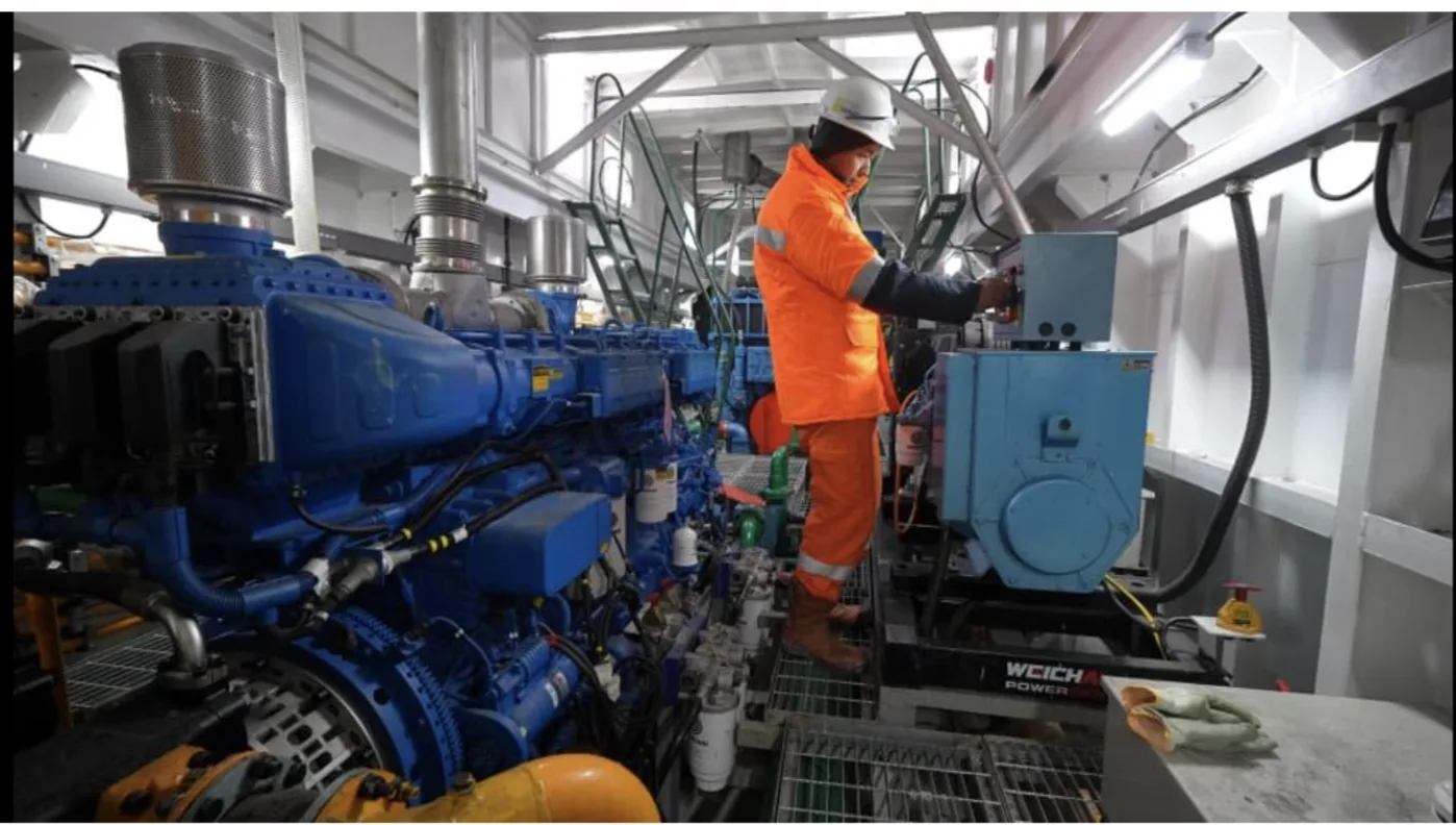 ERSAI dredging fleet engine room