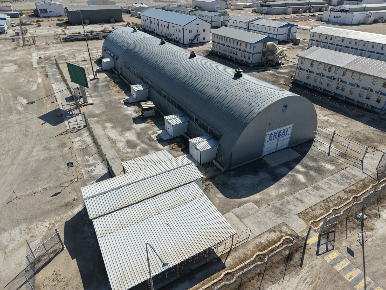 Dressing Shelter — arched changing shelter at the ERSAI yard